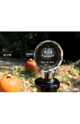 Crystal wine stopper for Halloween 40*40 (1.6*1.6") - Jack-o'-lantern