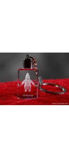 Crystal keyring (LED light) 20*30*15 (0.8*1.9*0.6") - a 3D dwarf