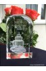 Crystal trophy with a copula (crystal stamp) XXL 60*60*100 (2.4*2.4*3.9") - 3D birthday case in crystal