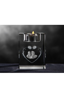 Crystal candle holder 60*60*80 (2.4*2.4*3.1")