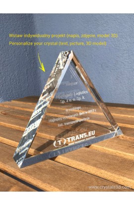 Crystal triangle  195*150*40 (7.7*5.9*1.6")