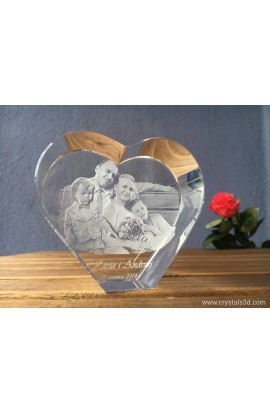 Crystal 3D heart (thick)